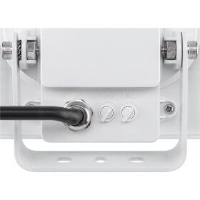 Goobay LED-Außenstrahler, 20 W, Slim Design, mit Bewegungsmelder, 20 W, Weiß, 0.3 m - moderne Lichtlösung mit PIR-Sensor für Hauseingänge, Garagen, Carports & Zugangswege