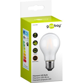 Goobay Filament-LED-Birne, 7 W - Sockel E27, ersetzt 62 W, warm-weiß, nicht dimmbar