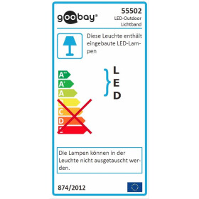 Goobay LED Outdoor Lichtband, 1 m - ideal für Outdoor Aktivitäten: Camping, Wandern, Festivals, Terrasse, Garten, etc.