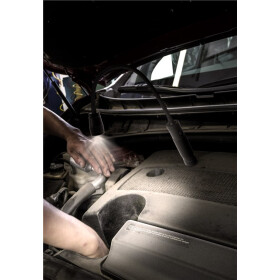 Goobay LED-Arbeitsleuchte Zoom 140, Schwarz - ideal für Arbeit, Freizeit und Pannenhilfe
