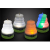 LED Campingleuchte 3-in-1 faltbar Grün-Weiß - Vielseitig einsetzbarer Begleiter für Freizeit, Parties, Camping und andere Outdooraktivitäten Camping Freizeitbedarf Leuchten Goobay 66516