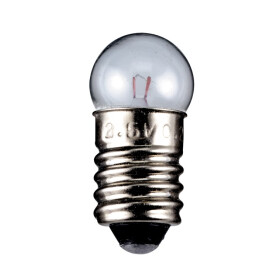 Taschenlampen Kugel Lampe 0,45W Sockel E10 4,5V (DC)...