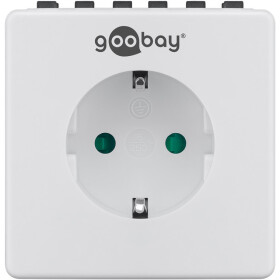 Goobay 2er-Set: Digitale Zeitschaltuhr, 2 Stk. im Karton, Weiß - präzise Steuerung von elektronischen Geräten mit unauffälligem Design
