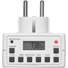 Goobay 2er-Set: Digitale Zeitschaltuhr, 2 Stk. im Karton, Weiß - präzise Steuerung von elektronischen Geräten mit unauffälligem Design