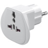 Goobay Reiseadapter, Weiß - Schutzkontaktstecker (Typ F, CEE 7/7) > UK-Buchse, Schweiz-Buchse (Typ J, SEV 1011), Italien-Buchse (Typ L, CEI 23-16-VII), US/Japan-Buchse (Typ B,