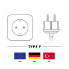 Goobay Kaltgeräte Anschlusskabel, 5 m, Schwarz, Schutzkontaktstecker (Typ F, CEE 7/7) > Gerätebuchse C13 (Kaltgeräteanschluss)