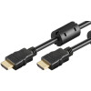 Goobay Series 1.4 High Speed HDMI™ Kabel mit Ethernet mit Ferrite, 1 m, Schwarz - HDMI™-Stecker (Typ A) > HDMI™-Stecker (Typ A)