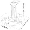 Goobay BeamerFlex, Weiß - zweistufig verstellbarer Deckenhalter für Projektoren
