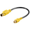 Goobay Video Kabeladapter, S-Video zu Composite, 0.2 m - Mini-DIN 4-Stecker (S-Video) > Cinch-Buchse