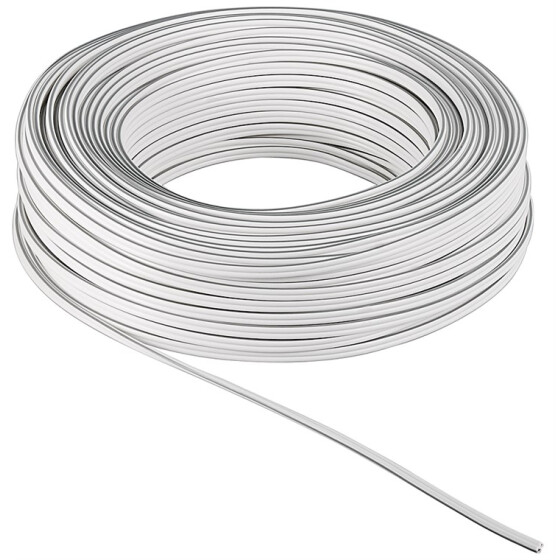 Lautsprecherkabel weiß CCA, 10 m - 10 m Rolle, Querschnitt 2 x 1,5 mm²