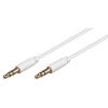 Goobay 3,5 mm Klinke-Verbindungskabel, vergoldet, 3 m, Weiß - Klinke 3,5 mm Stecker (3-Pin, stereo) > Klinke 3,5 mm Stecker (3-Pin, stereo)