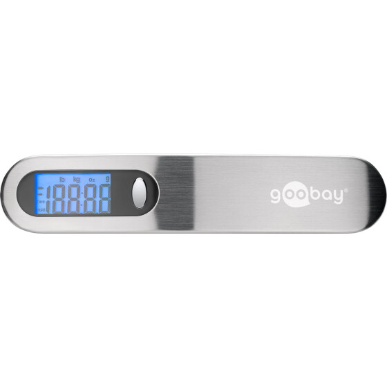 Digitale Kofferwaage Reisewaage silber Gewichtsermittlung bis 50 kg bei Reisegepäck