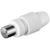 Goobay Koax-Quick-Stecker mit Klemmbefestigung, 1 Stk. - Kunststoff