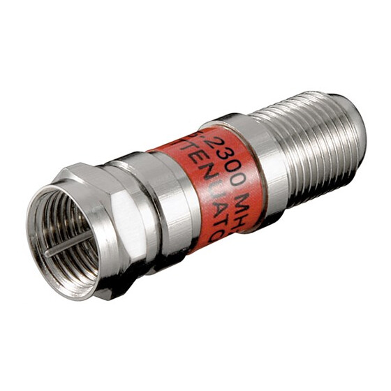 Goobay SAT Dämpfungsglied 10 dB - F-Stecker > F-Buchse