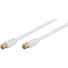 Goobay Antennenkabel (80 dB), 2x geschirmt, 3.5 m, Weiß