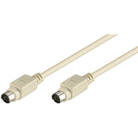 Goobay PS/2 Tastatur-/Maus-Kabel, 5 m, Grau - Mini-DIN 6-Stecker (PS/2) > Mini-DIN 6-Stecker (PS/2)