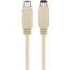 Goobay PS/2 Tastatur-/Maus-Kabel, 5 m, Grau - Mini-DIN 6-Stecker (PS/2) > Mini-DIN 6-Stecker (PS/2)
