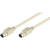 Goobay PS/2 Tastatur-/Maus-Kabel, 5 m, Grau - Mini-DIN 6-Stecker (PS/2) > Mini-DIN 6-Stecker (PS/2)