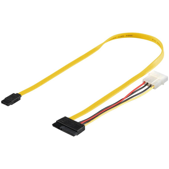 Goobay PC Datenkabel, 1,5 Gbits/3 Gbits/6 Gbits - SATA Standard Stecker > SATA L-Typ Stecker