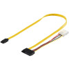 Goobay PC Datenkabel, 1,5 Gbits/3 Gbits/6 Gbits - SATA Standard Stecker > SATA L-Typ Stecker