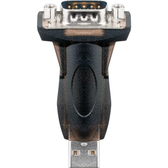 Goobay USB auf seriell RS232 Konverter/Adapter, Transparent - USB 2.0-Stecker (Typ A) > D-SUB/RS-232-Buchse (9-polig)