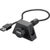 Goobay USB 2.0 Hi-Speed Verlängerungskabel mit Montagehalterung, Schwarz, 2 m - USB 2.0-Stecker (Typ A) > USB 2.0-Buchse (Typ A)