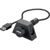 USB 2.0 Hi-Speed Verlängerungskabel mit Montagehalterung, Schwarz, 2 m - USB 2.0-Stecker (Typ A) > USB 2.0-Buchse (Typ A) Goobay