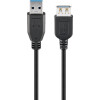 Goobay USB 3.0 SuperSpeed Verlängerungskabel, Schwarz, 1.8 m - USB 3.0-Stecker (Typ A) > USB 3.0-Buchse (Typ A)
