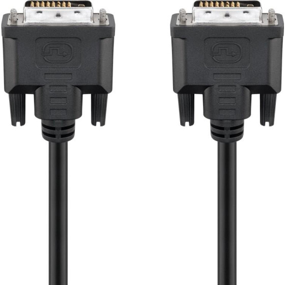 Goobay DVI-D Full HD Kabel Dual Link, Nickel, 2 m, Schwarz - DVI-D-Stecker Dual-Link (24+1 pin) > DVI-D-Stecker Dual-Link (24+1 pin)