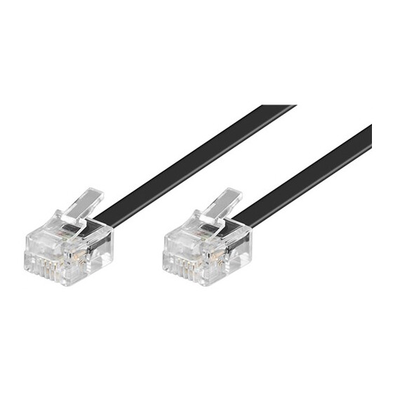 Wentronic Modularanschlusskabel, 3 m, Schwarz - RJ11/RJ14-Stecker (6P4C) > RJ11/RJ14-Stecker (6P4C)