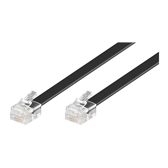 Modularanschlusskabel, 3 m, Schwarz - RJ12-Stecker (6P6C) > RJ12-Stecker (6P6C) Goobay 50321
