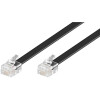 Modularanschlusskabel, 3 m, Schwarz - RJ12-Stecker (6P6C) > RJ12-Stecker (6P6C) Goobay 50321