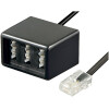 Goobay TAE Adapter, 1 Stück im Plastikbeutel, Schwarz, 0.2 m - RJ45-Stecker (8P4C) > 3x TAE N/F/N- Buchse