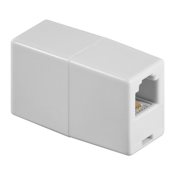 Goobay Telefon Adapter, Weiß - RJ11/RJ14-Buchse (6P4C) > RJ11/RJ14-Buchse (6P4C)