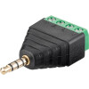 Terminal Block 4-pin > Klinke 3,5 mm Stecker (4-Pin) - Schraubbefestigung