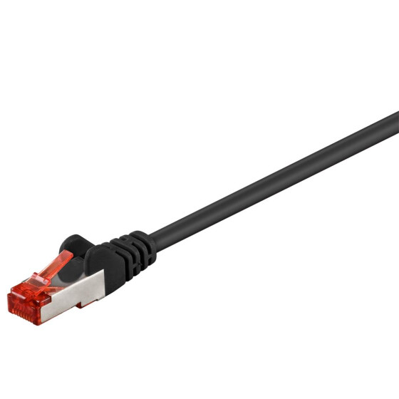 Goobay CAT 6 Patchkabel, S/FTP (PiMF), Schwarz, 30 m - LSZH halogenfrei, Kupfer