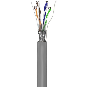 Goobay CAT 5e Netzwerkkabel, F/UTP, 100 m, Grau - CCA Kupfergemisch für SOHO Anwendungen, AWG 26/7 (stranded), PVC