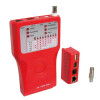 Goobay Netzwerk Kabeltester Firewire, Rot - zur Prüfung von CAT 5/6 Netzwerk- und ISDN-Verbindungen