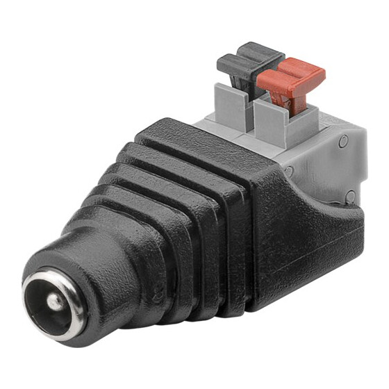 Goobay Terminal Block 2-pin > DC-Buchse (5.50 x 2.10 mm) - push-down Klemmbefestigung