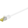 Goobay RJ45 Patchkabel CAT 6A S/FTP (PiMF), 500 MHz mit CAT 7 Rohkabel, Weiß, 5 m - LSZH halogenfrei, Kupfer, RJ45 (CAT 6A) Stecker