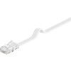Goobay CAT 6 Flach-Patchkabel, U/UTP, Weiß, 15 m - Kupfermaterial