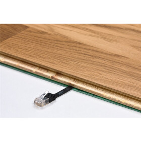 Goobay CAT 6 Flach-Patchkabel, U/UTP, Schwarz, 5 m - Kupfermaterial
