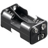 Goobay 4x AA (Mignon) Batteriehalter, Druckknopf, Schwarz - Druckknopf