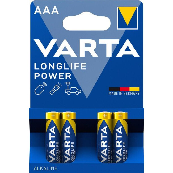 Varta Longlife Power LR03/AAA (Micro) (4903) - Alkali-Mangan Batterie (Alkaline), 1,5 V