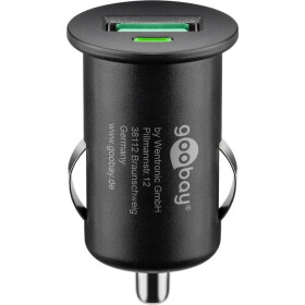 Goobay Quick Charge™ QC3.0 USB - Autoschnellladegerät, Schwarz - lädt bis zu 4x schneller als Standardladegeräte