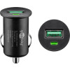 Goobay Quick Charge™ QC3.0 USB - Autoschnellladegerät, Schwarz - lädt bis zu 4x schneller als Standardladegeräte