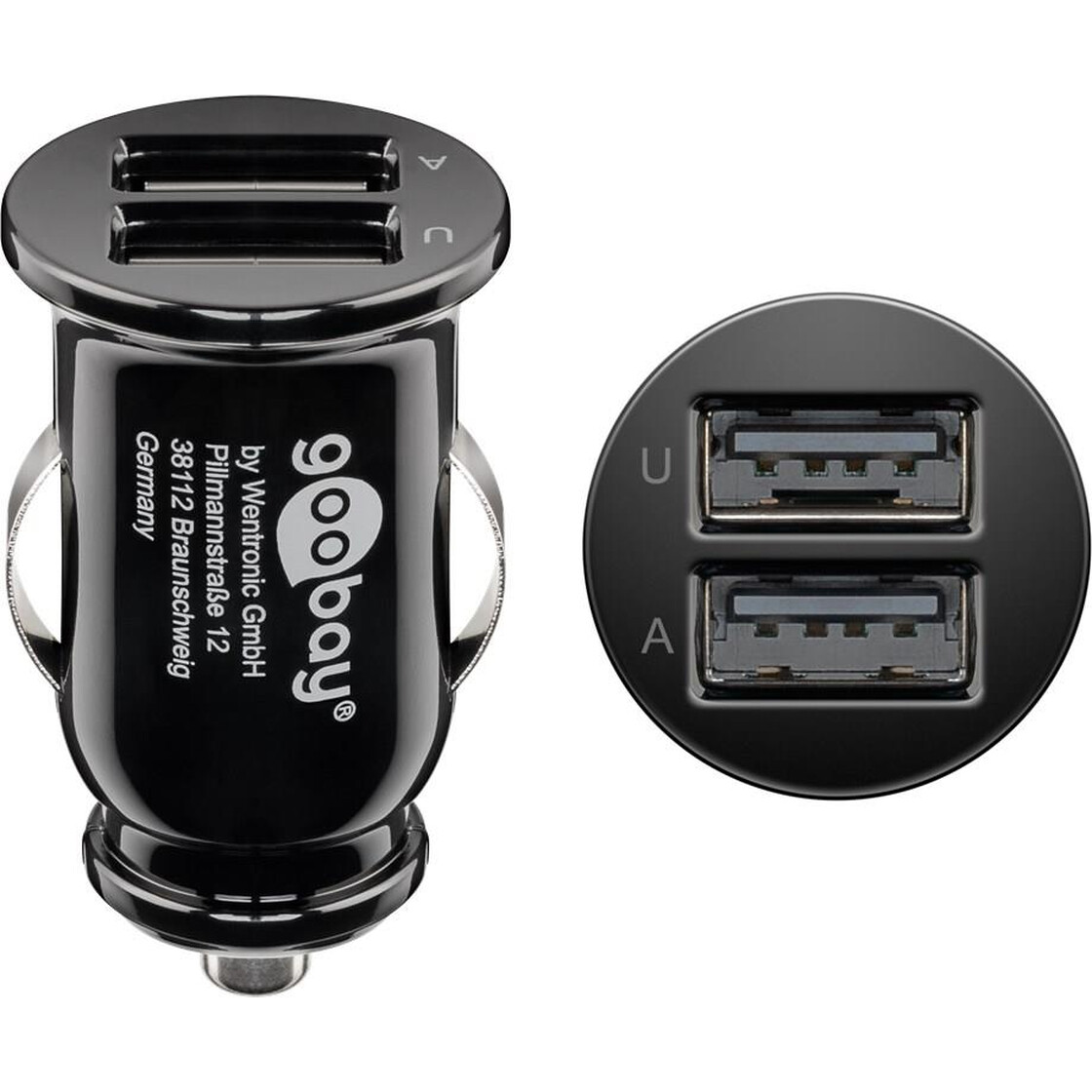 Goobay USB Type-C™ Auto-Ladeset 2,1 A, Schwarz, 1 m - Kfz-Ladeadapter, 9,99  €