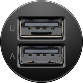 Goobay USB Type-C™ Auto-Ladeset 2,1 A, Schwarz, 1 m - Kfz-Ladeadapter mit 2 USB Ports und USB Type-C™ Kabel