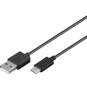 Goobay USB Type-C™ Auto-Ladeset 2,1 A, Schwarz, 1 m - Kfz-Ladeadapter mit 2 USB Ports und USB Type-C™ Kabel