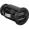 Goobay USB Type-C™ Auto-Ladeset 2,1 A, Schwarz, 1 m - Kfz-Ladeadapter mit 2 USB Ports und USB Type-C™ Kabel